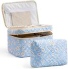 Bolsa de maquiagem HBSelect Travel de algodão acolchoada para mulheres e meninas