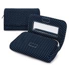 Bolsa de maquiagem Hibilog Cute Nylon com espelho impermeável para mulheres