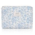Bolsa de maquiagem Honitty Bolsa de cosméticos acolchoada com padrão floral