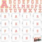 Bolsa de maquiagem Huhumy 12 inicial personalizada A-z com adesivos
