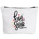 Bolsa de maquiagem iHopes+ Cute Big Sister reutilizável para meninas 23x18cm
