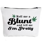 Bolsa de maquiagem iHopes+ Funny Leaf para mulheres, melhores amigas e adolescentes