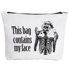 Bolsa de maquiagem iHopes+ Funny Skeleton for Women, presente de Halloween