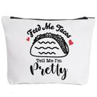 Bolsa de maquiagem iHopes+ Funny Taco Theme 25x20cm em tela para mulheres Bolsa de maquiagem iHopes+ Funny Taco Theme 25x20cm em tela para mulheres