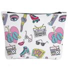 Bolsa de maquiagem iHopes+ Funny Theme, material de tela de 10 x 8 polegadas
