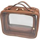 Bolsa de maquiagem JAZD Clear Toalete Organizer Travel Organizer Brown