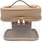 Bolsa de maquiagem JAZD Clear Toiletry Bag Cosmetic Travel BEIGE