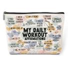 Bolsa de maquiagem jeilink Daily Affirmations para mulheres de algodão Bolsa de maquiagem jeilink Daily Affirmations para mulheres de algodão