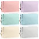 Bolsa de maquiagem Jexine Preppy Leather Zipper resistente à água x6 Bolsa de maquiagem Jexine Preppy Leather Zipper resistente à água x6