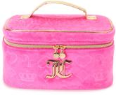 Bolsa de maquiagem Juicy Couture Hot Pink Velour com coroa de coração