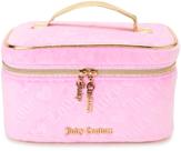 Bolsa de maquiagem Juicy Couture Pink Velour Heart Logo Travel Size