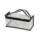 Bolsa de maquiagem Jula Vance pequena retangular em PVC transparente com alça