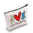 Bolsa de maquiagem LEVLO Pharmacist RX Peace Love Pharmacy Canvas