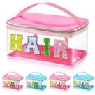 Bolsa de maquiagem libfrnt Chenille Letter Clear Waterproof TPU
