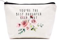 Bolsa de maquiagem LIBIHUA Você é a melhor filha 25x18x7cm