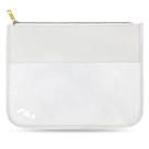 Bolsa de maquiagem LOKFAR DIY Chenille Letter Clear Travel Pouch