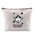 Bolsa de maquiagem MBMSO Husky Lover Presentes para mulheres Husky Mom