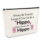Bolsa de maquiagem Mikela Hippopotamus Hippo Lover, presente para mulheres