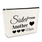 Bolsa de maquiagem Mikela Sister Gift Friendship, algodão e linho
