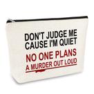 Bolsa de maquiagem Mikela True Crime Lovers, presente para mulheres, 25x17cm