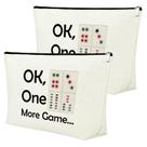 Bolsa de maquiagem Mxrymvu Mahjong Player, presente para mulheres x2 Bolsa de maquiagem Mxrymvu Mahjong Player, presente para mulheres x2