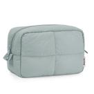 Bolsa de maquiagem Narwey Puffy acolchoada para viagens, mulheres e meninas, verde