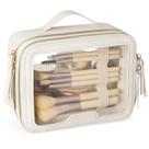 Bolsa de maquiagem PACKISM Double Layer Clear Pebbled Texture Cream