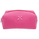 Bolsa de maquiagem PAZIMIIK Cozy Waffle Hotpink para mulheres e viagens