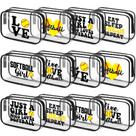 Bolsa de maquiagem Reginary Softball, PVC transparente, 18x12x6cm, 12 unidades