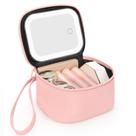 Bolsa de maquiagem Relavel Mini com espelho LED 3 modos de luz rosa