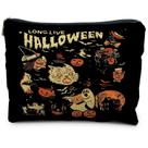 Bolsa de maquiagem RYYCDOI Halloween Witch impermeável de linho 25x18cm