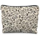 Bolsa de maquiagem RYYCDOI Vintage Halloween Pumpkins Wine Linen