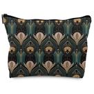Bolsa de maquiagem RYYCDOI Witchy Vintage 1920s Bats Flowers PU
