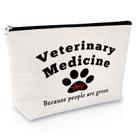Bolsa de maquiagem Sfodiary Veterinary Gift para mulheres: algodão e linho Bolsa de maquiagem Sfodiary Veterinary Gift para mulheres: algodão e linho