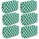 Bolsa de maquiagem SOIDRAM Checkered Green Preppy Cosmetic Bag x6
