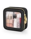 Bolsa de maquiagem Soimeat Clear Portable Travel Waterproof Black