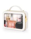 Bolsa de maquiagem Soimeat Clear Waterproof Transparente Bege