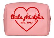 Bolsa de maquiagem Sorority Shop Theta Phi Alpha PU Leather