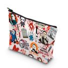 Bolsa de maquiagem TSOTMO, filme de terror, personagens de terror, Halloween