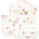 Bolsa de maquiagem URSKYTOUS, conjunto de 3 peças de algodão acolchoado, extra grande