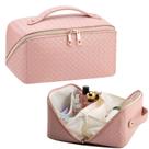 Bolsa de maquiagem VERNASSA de grande capacidade impermeável para viagem rosa