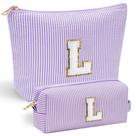 Bolsa de maquiagem YOOLIFE, ideia de presentes de aniversário para mulheres com inicial