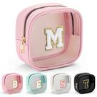 Bolsa de maquiagem YOOLIFE Mini Initial Clear Travel Pink Bolsa de maquiagem YOOLIFE Mini Initial Clear Travel Pink