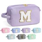 Bolsa de maquiagem YOOLIFE Monogram Initial para meninas adolescentes