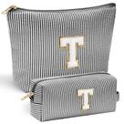 Bolsa de maquiagem YOOLIFE Teacher Appreciation Personalizada preta