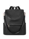 Bolsa de mochila CLUCI de couro preto anti-roubo para mulheres Bolsa de mochila CLUCI de couro preto anti-roubo para mulheres