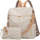 Bolsa de mochila feita de couro PU para mulheres e viagens de 2 peças