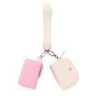 Bolsa de moedas, carteira de pulso Mum's Memory para mulheres, rosa+branca