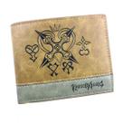 Bolsa de moedas de anime de couro Wallet Kingdom Hearts com duas dobras