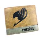 Bolsa de moedas de anime Wallet Fairys Tails, de couro, duas dobras, unissex
